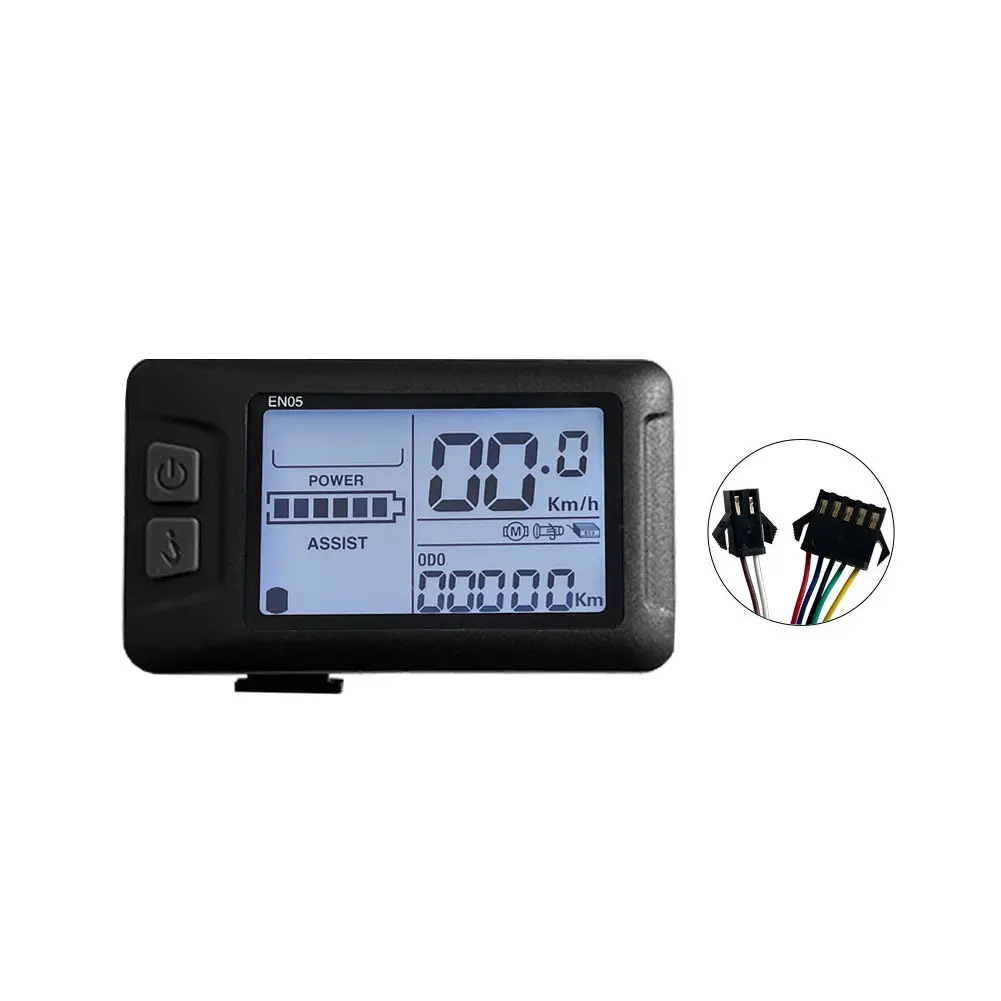 

Electric Bicycle LCD Display 24V 36V 48V with 5 Pin SM Connector USB Dashboard for Real Time Speed and Battery