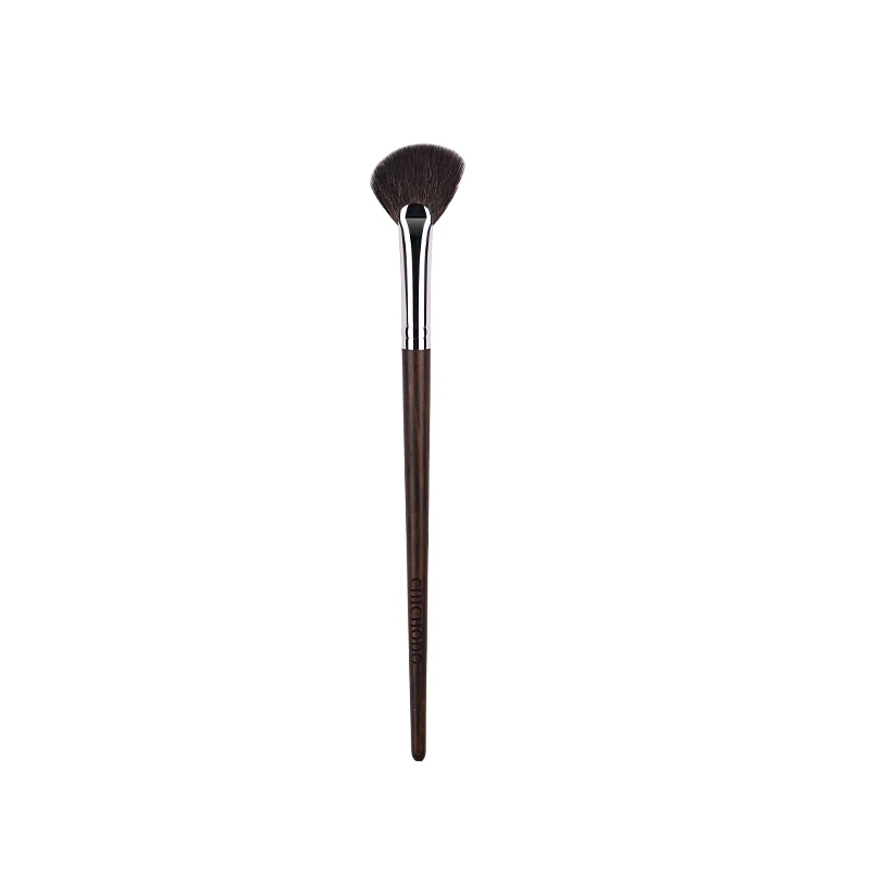 CHICHODO Makeup Brushes-Peach Blossom Series-Angled Fan-Shaped Loose Powder Brush Single Professional Soft Makeup Brush