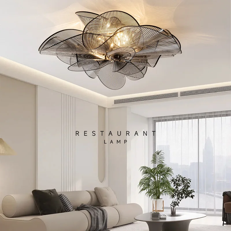 New modern minimalist dining room, bedroom, study, creative personality, art, children's room, petal ceiling lamp