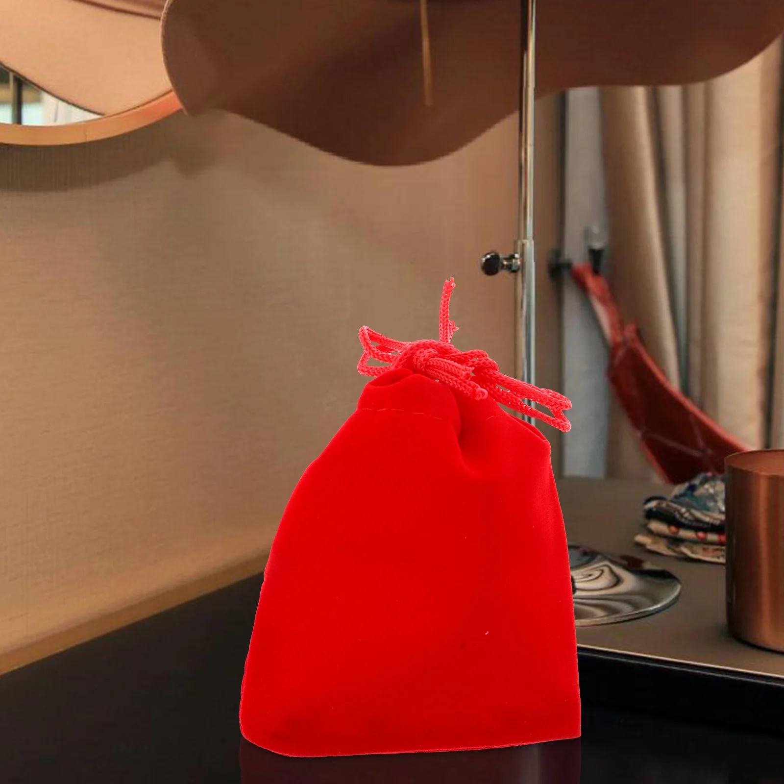 

50 Pcs Pouches 7x9cm Red Drawstring Jewelry Pouches Cloth Gift Fabric Gift Bags Drawstring Bags Muslin Bag Storage