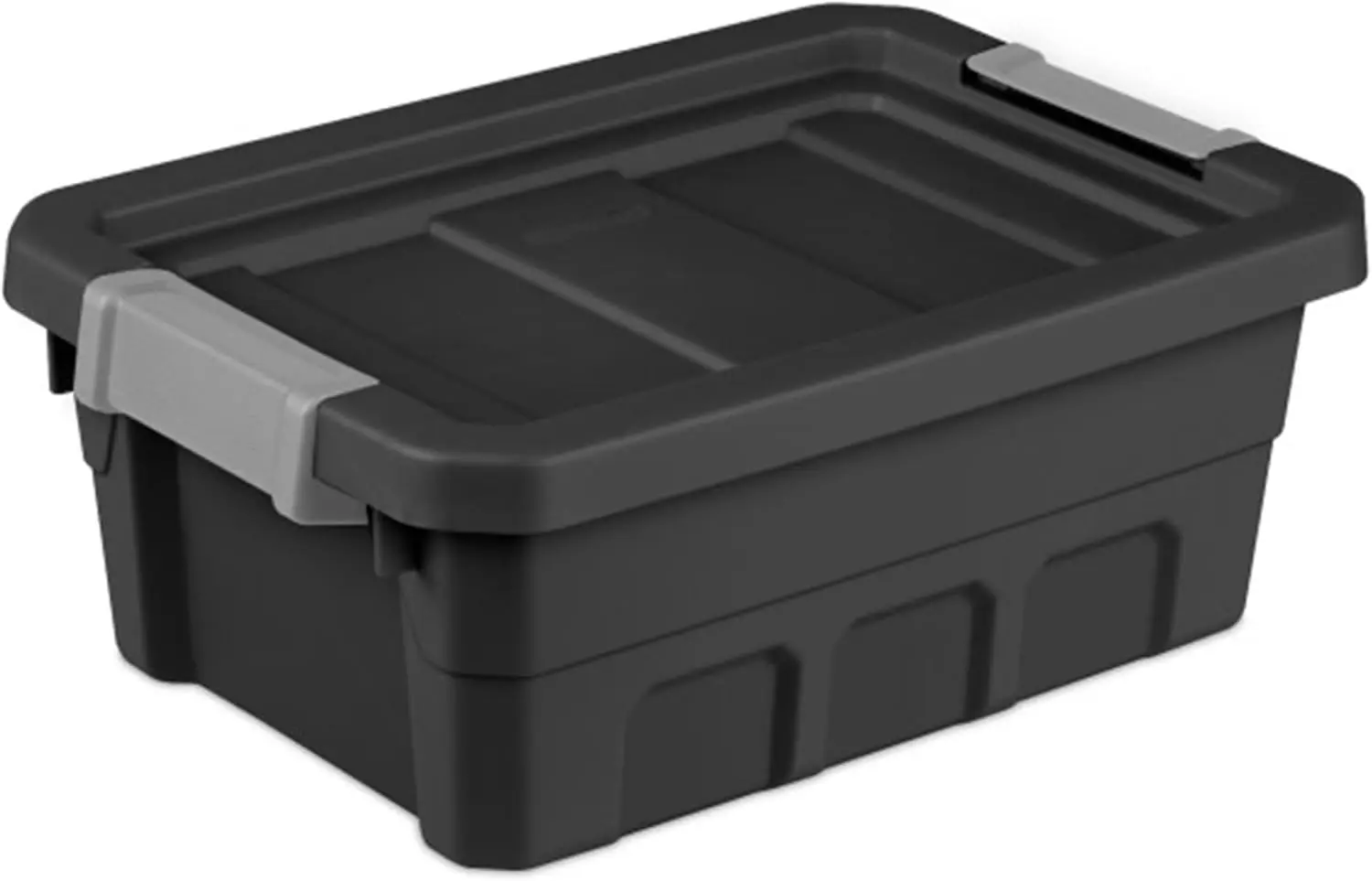 

Sterilite 6-Pack Plastic Storage Bins with Lids, Stackable Containers, 4 Gallon, Black