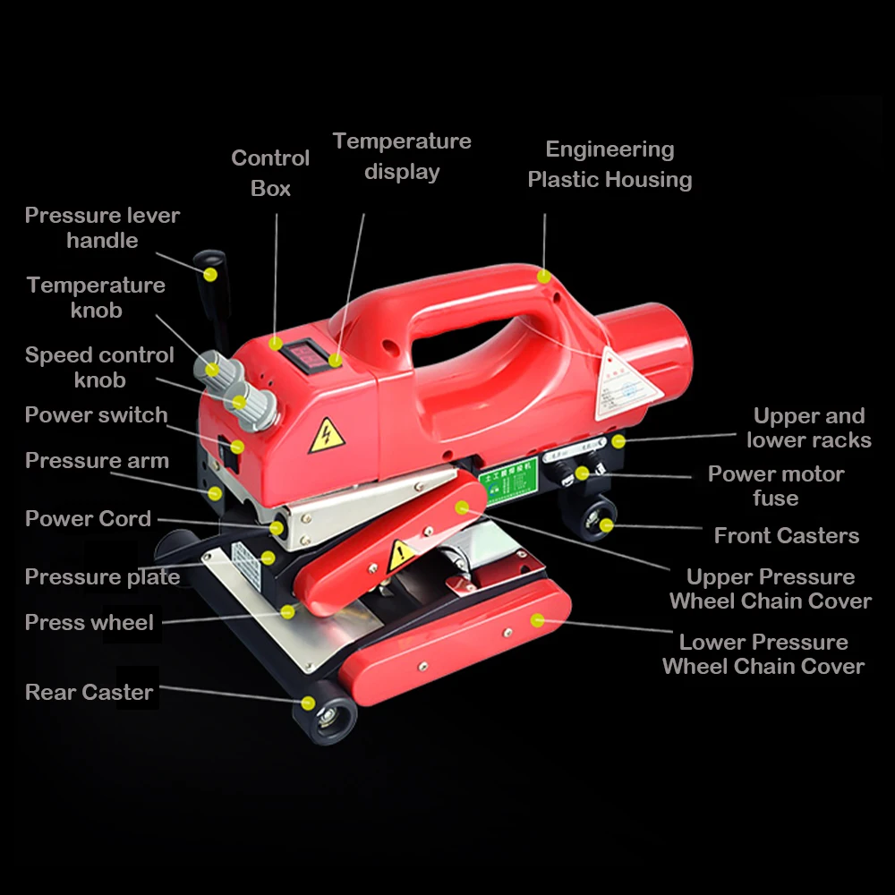 Geomembrane Welding Machine HDPE Anti-seepage Membrane Tunnel Hot Wedge Welder HDPE Sheet Plastic Pond Liner PVC Repairing gun