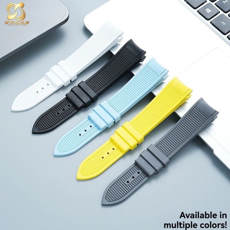 For Count watch polo five pin tape 41006 43002 model high-quality fluororubber curved 42 dial watch accessories for men