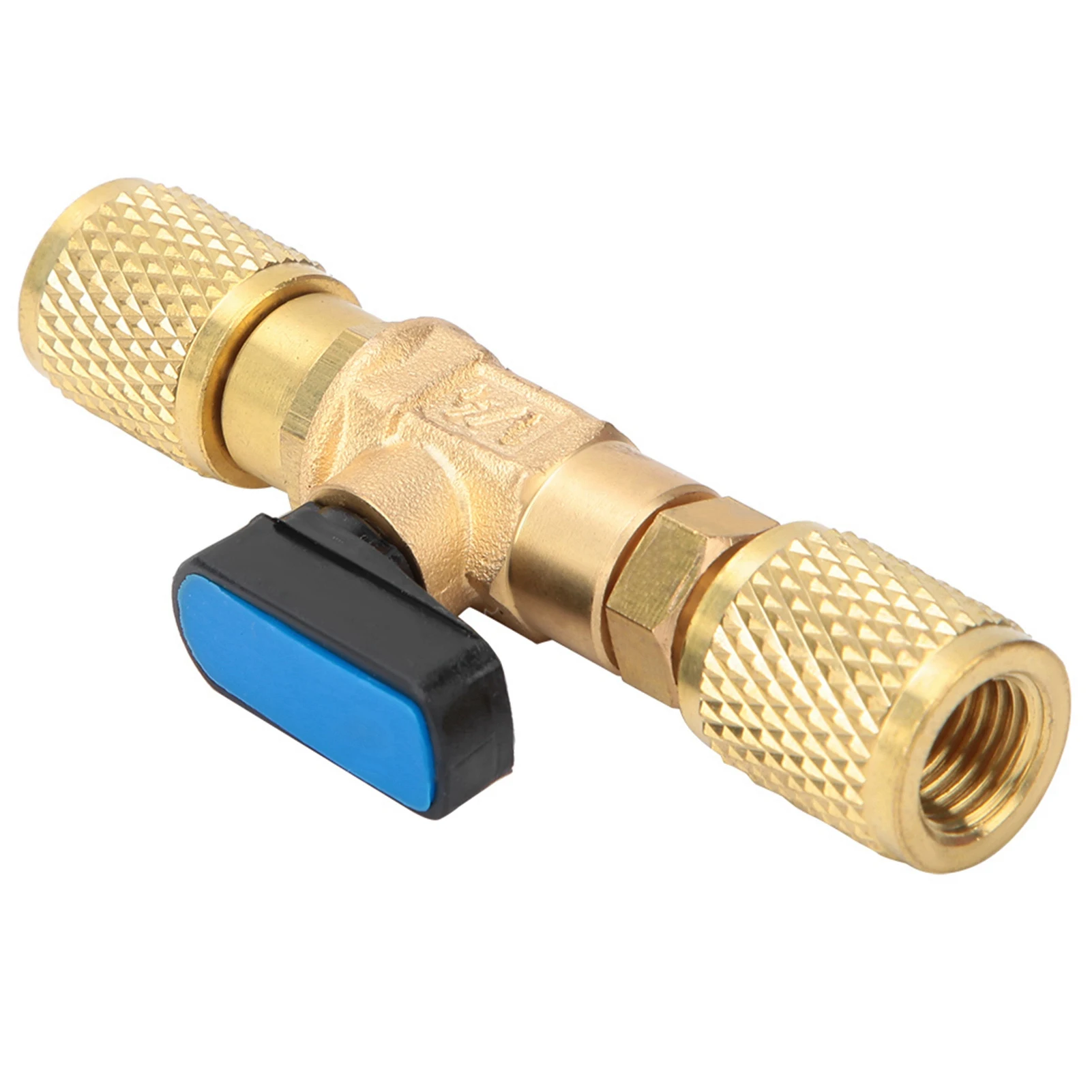 Refrigerant Ball Valve Brass Refrigeration Ball Valve Adapter Refrigerant Ball Valve Connector G1/4'' G1/4'' Ball Valve