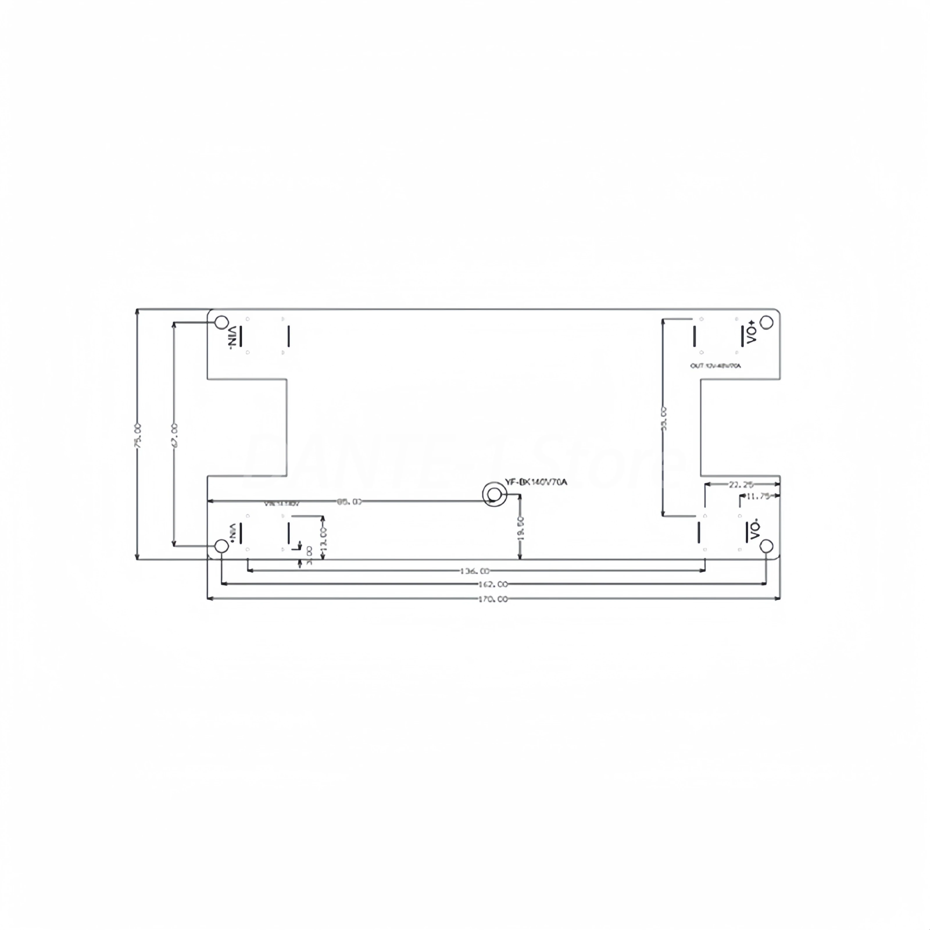 3500WDC step-down power supply input 12-140V to 3-56V 70A high-efficiency fuel cell power supply