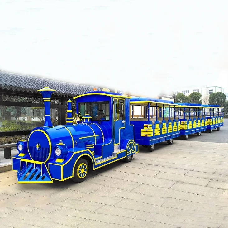 Hot Selling Small Frp Amusement Park Rides Electric Trackless Train for Salepromote sales