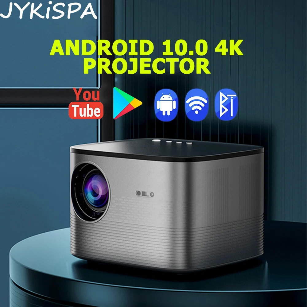 

Mini Android 10.0 4K Decoding Wifi Bluetooth Remote Control Portable Video Projector Home Theater 1920x1080P Cinema Projectors