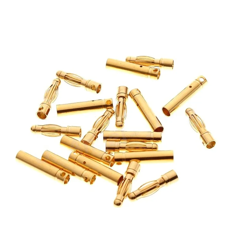 20pcs/lot 4.0mm 4mm Gold Bullet Male Female Connector for RC Battery ESC (10 Pair)