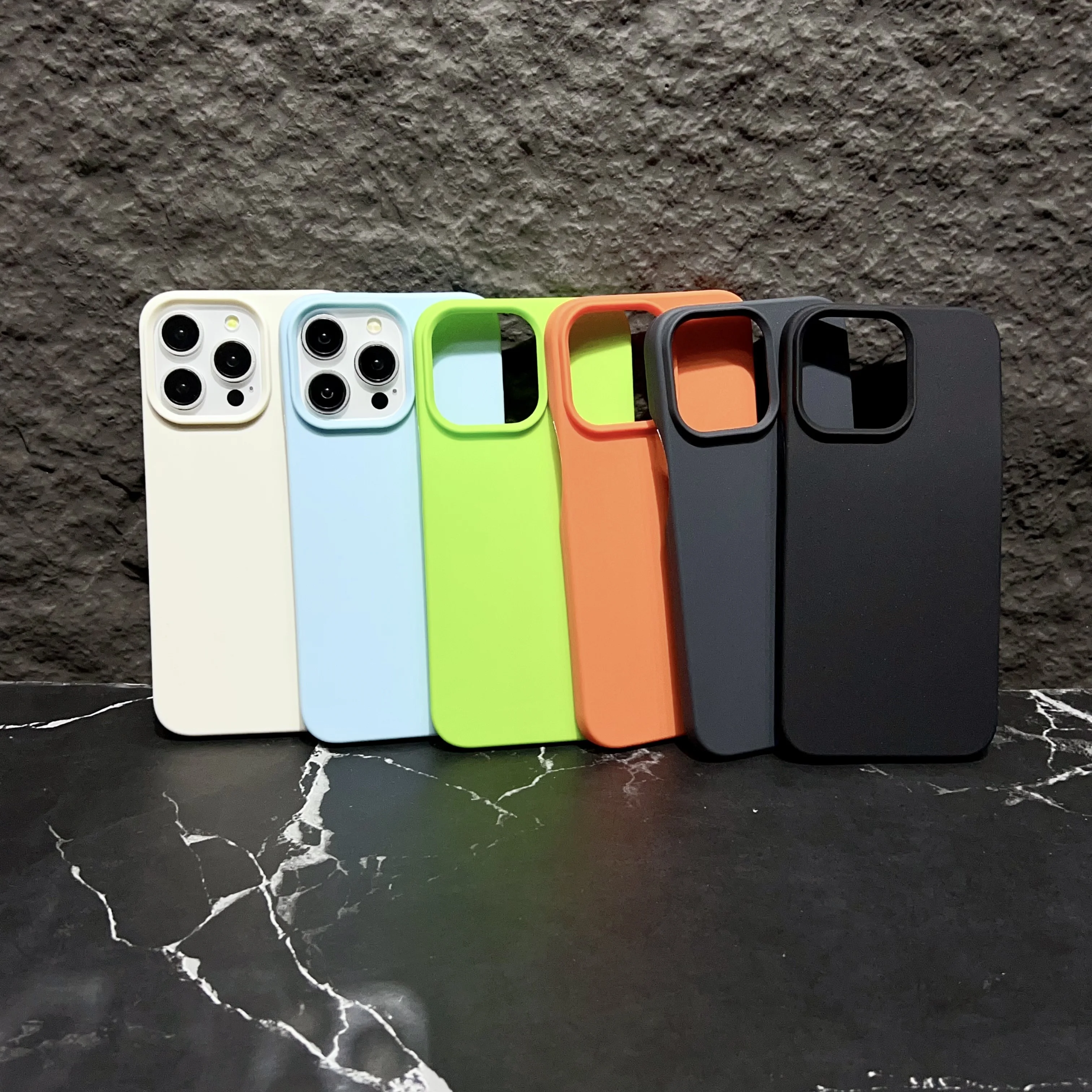 Solid Color Soft Silicone Phone Case For iPhone 15 14 13 12 11 Pro Max 14 Plus Half Pack Anti Fingerprint Shockproof Phone Cover