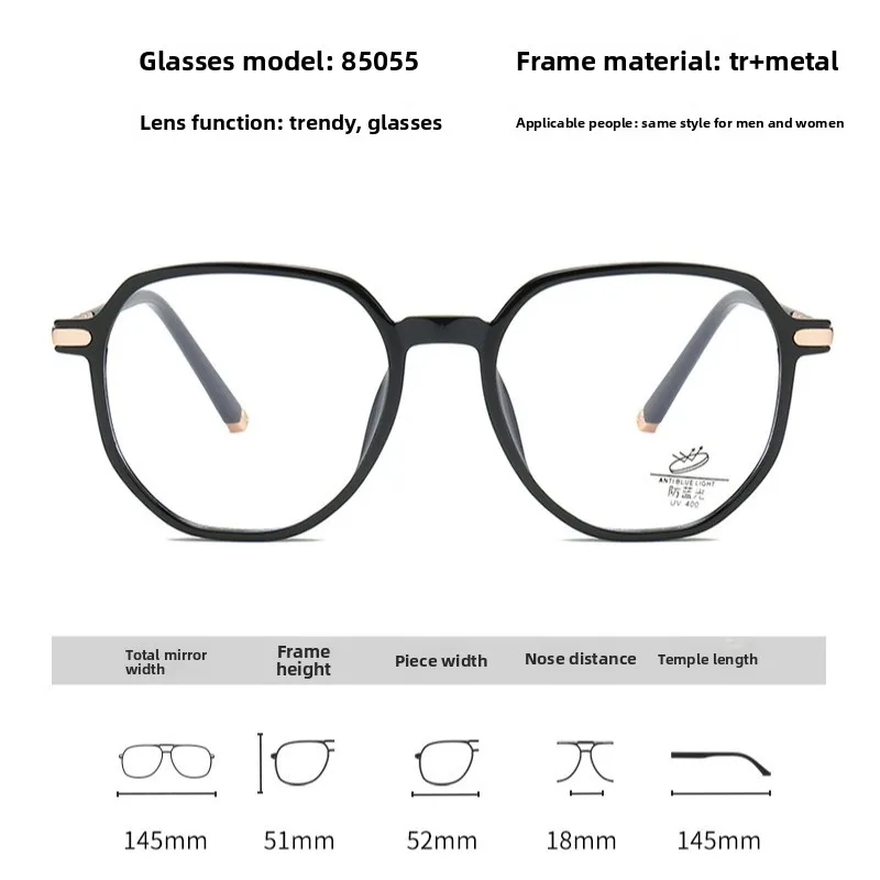 LYSEN High Quality Round Reading Glasses Women Anti Blue Light Customized Prescription Optical Glasses Myopia Hyperopia Glasses