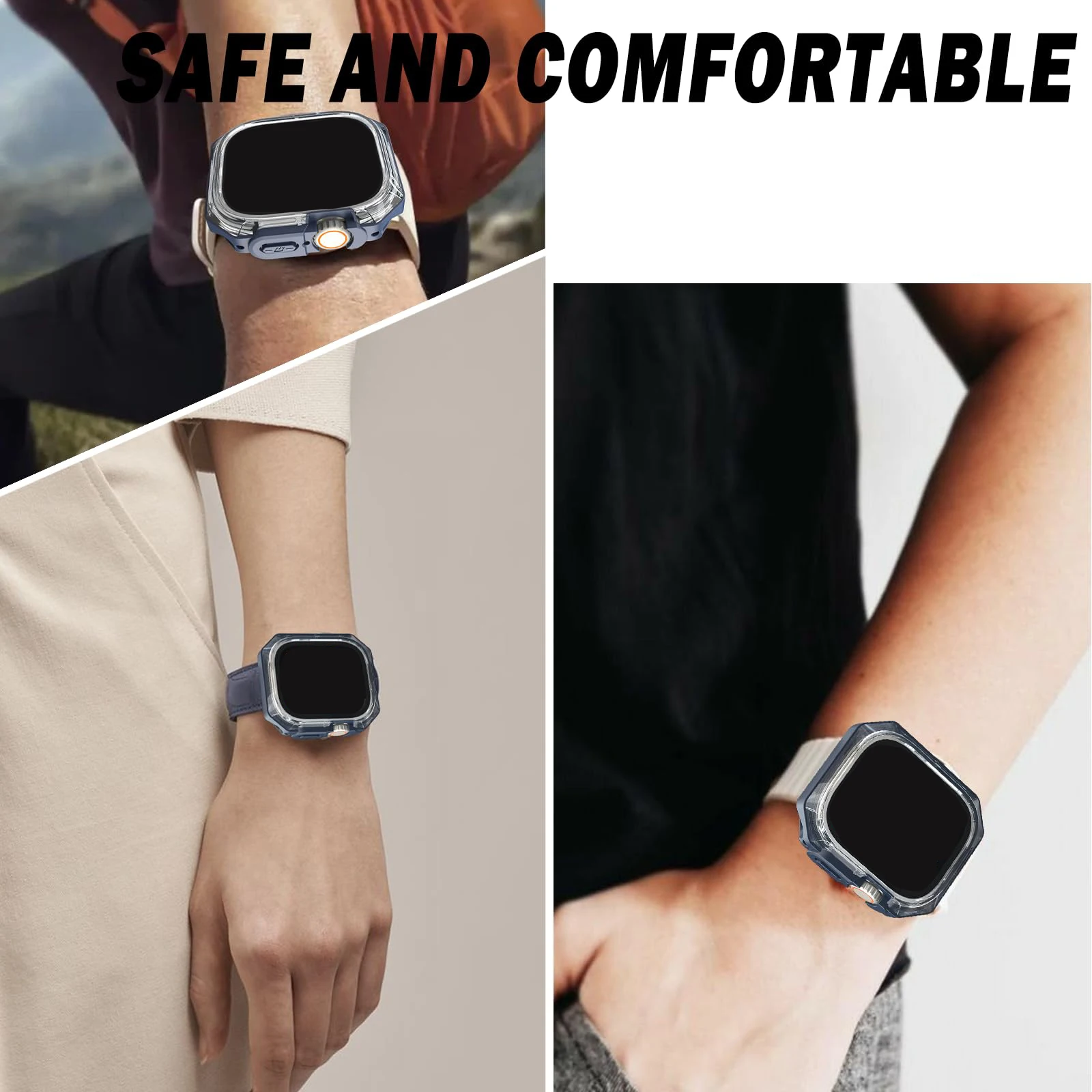 Protective Case For Apple Watch Ultra 49mm NO Screen Film Hard PC Bumper Shell Frame Cover For IWatch Series Ultra Accessories