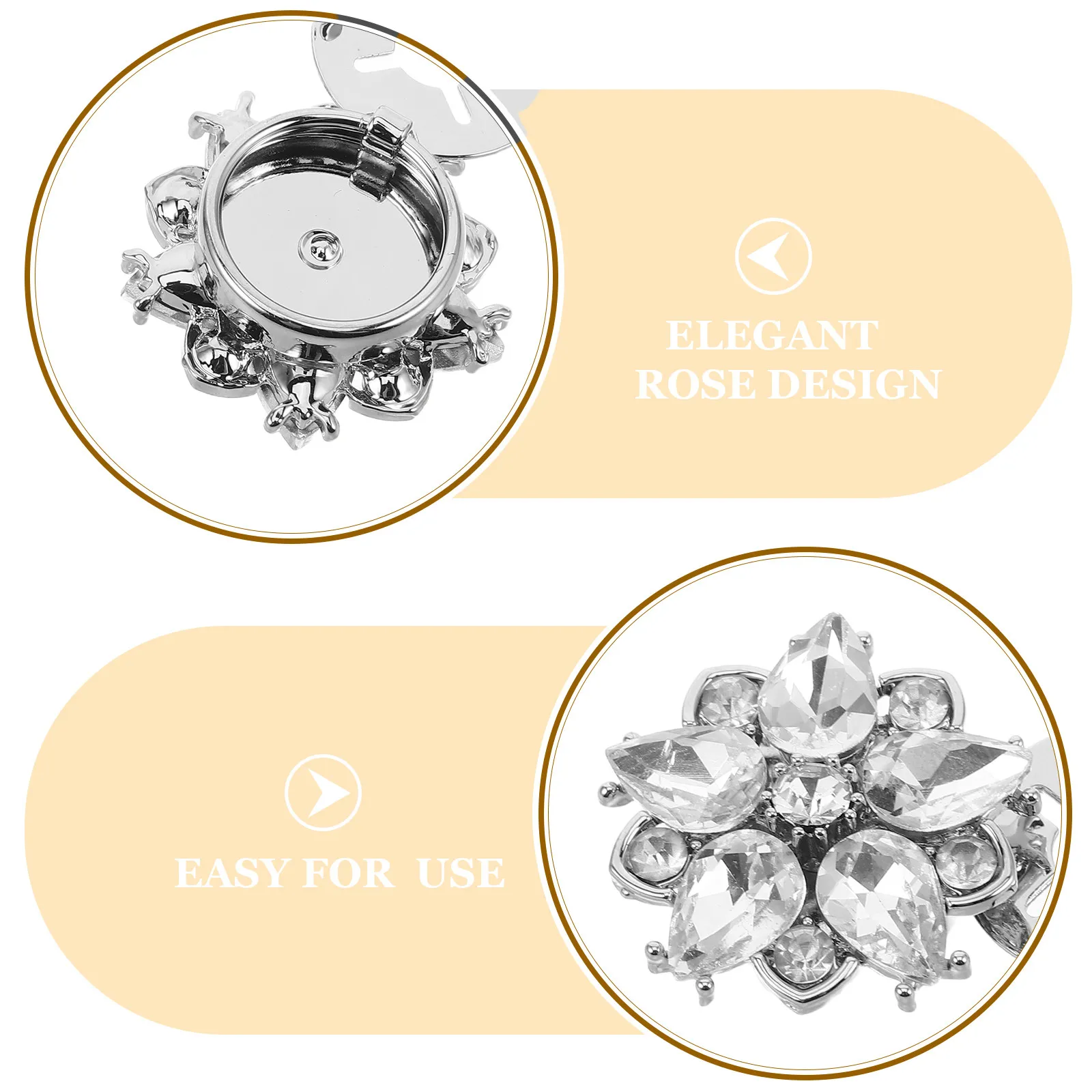 2Pcs Flower Rhinestone Cuff Buttons Alloy Sleeve Buttons for Dress Shirt Tuxedo French Cufflinks Groomsmen Wedding Business