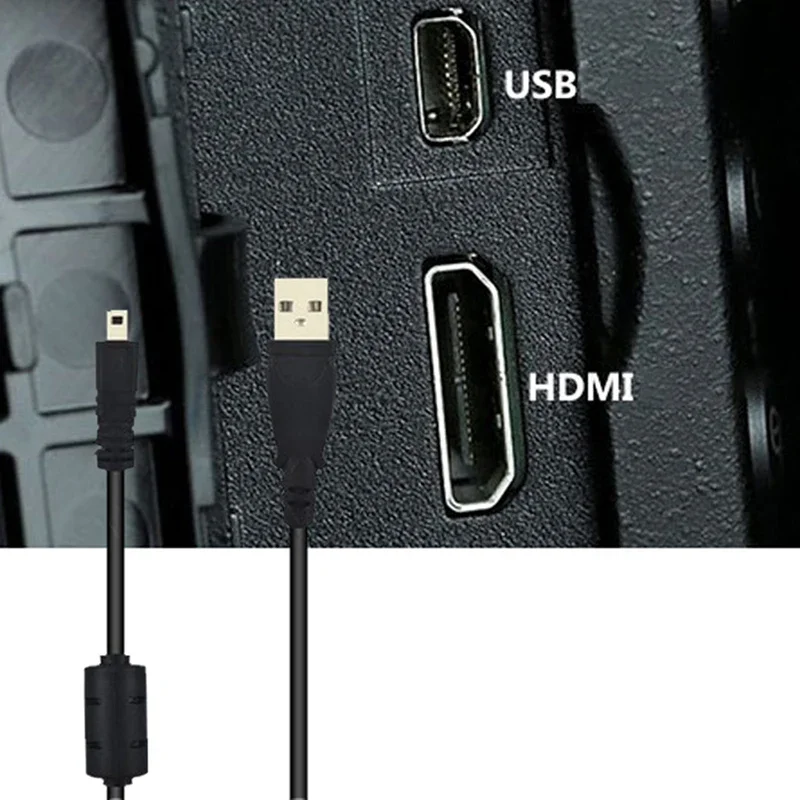 كابل بيانات USB كاميرا صور البيانات كابلات نقل مزامنة الفيديو 8pin 150 سنتيمتر لنيكون أوليمبوس بنتاكس سانيو #2