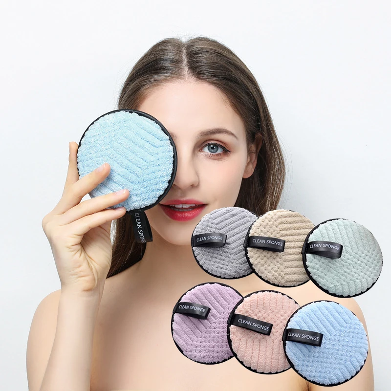 Microfiber Make Up Remover Pads Toalha de rosto reutilizável Algodão lavável Toalhetes Pano Puff de limpeza Ferramenta de cuidados com a pele 1pc