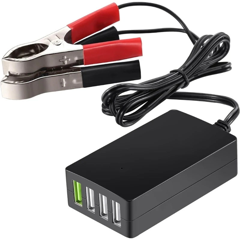 High Efficiency Vehicle Charging Adapter With 4 USB Ports, 12V/24V, For Phones Drop shipping