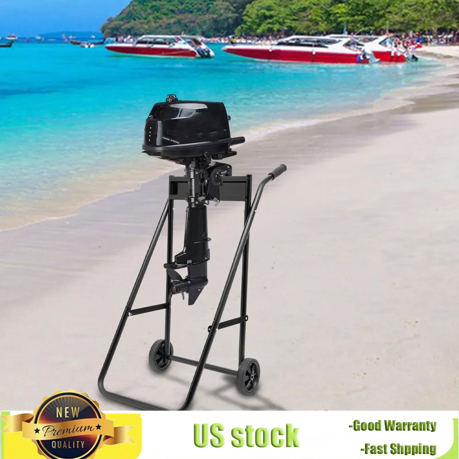 Zwaar uitgevoerde buitenboordmotorstandaard voor boten, multifunctionele draagbare bootmotormotorwagen voor motoropslag, onderhoud