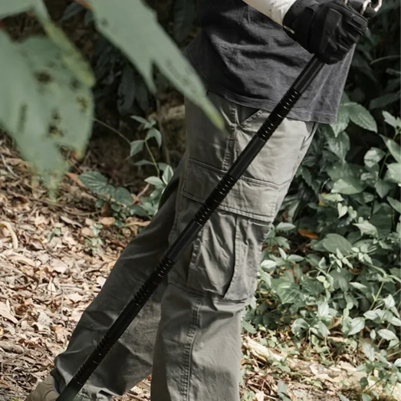 Aluminium Alloy Multifunction Outdoors Walking Sticks Professional Climbing Equipment Non-slip Handle Camping Hiking Tools