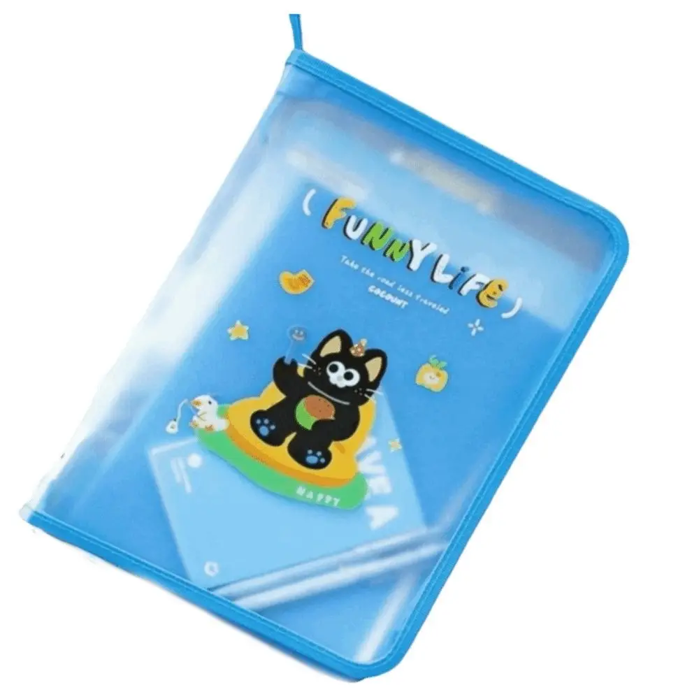 Large Capacity A4 File Storage Bags Hand-held Portable Document Bag Transparent Waterproof Data Storage Bag