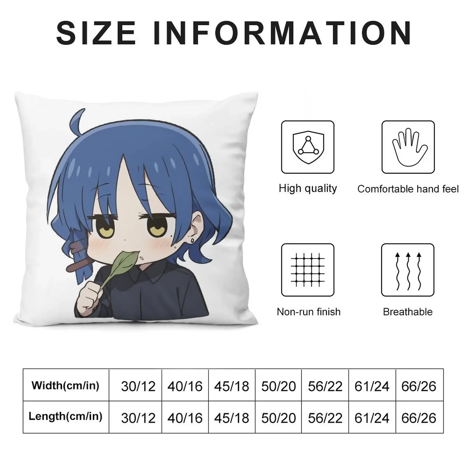 Chibi Ryo Yamada - Bocchi the Rock! Throw Pillow christmas pillowcases Luxury Living Room Decorative Cushions Pillowcases pillow