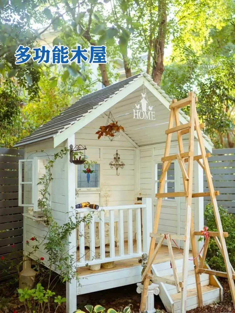 Garden park outdoor anticorrosive wood removable assembly kiosk garden cabin to build residential villa courtyard cabin