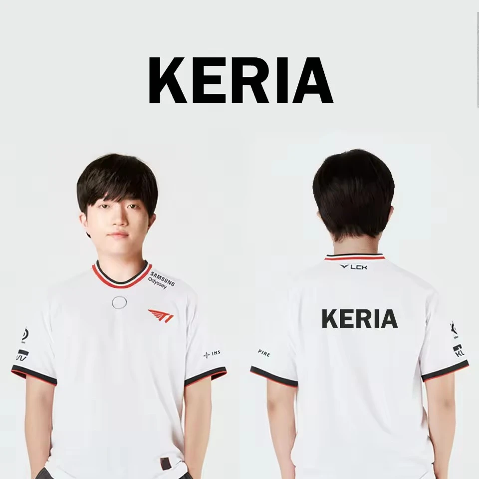 LOL 2025 T1 SKT1 فريق موحد جيرسي جامعة الأساطير MSI FAKER DORAN المشجعين تنفس التدريب تي شيرت للجنسين Esports تيز القمم