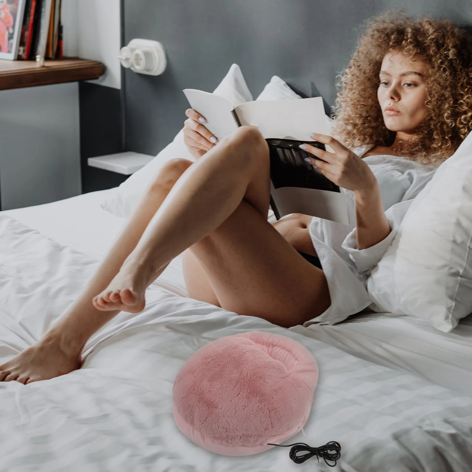 

1Set USB Foot Warmer Practical Electric Heating Shoes Soft Material Warm Feet Warmer Winter Heating Shoes Winter Home Supply