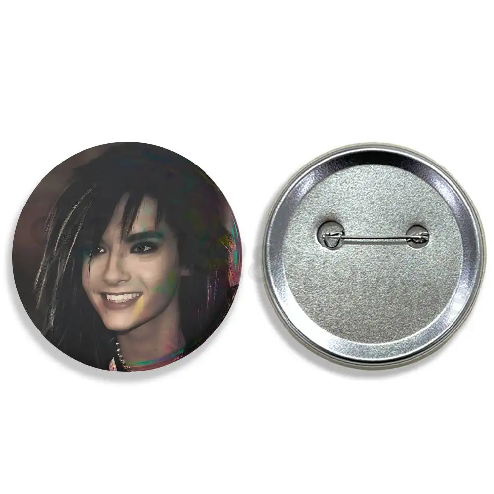 Singer Bill Kaulitz 58mm Badge Brooches on Backpack Clothes Handmade Round Enamel Pins for Jewelry