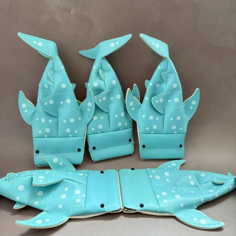 New Model Fashion Cute Blue Shark Mini Whales Coin Coin Wallet Designer Women's Small Change Bag Key Glasses Cosmetics Pouch