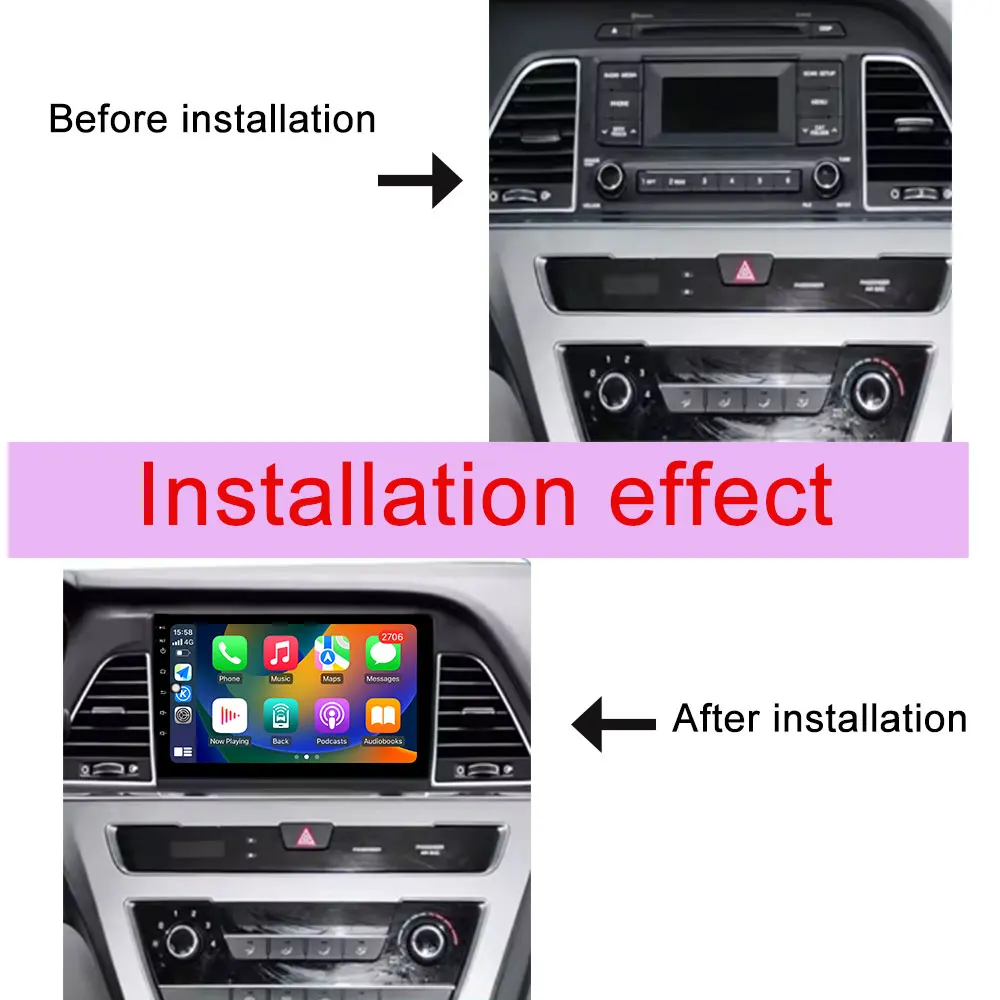 CarPlay Car Radio Video Multimedia Player Split Screen for Hyundai Sonata 7 LF 9  2014 - 2017 DSP Stereo GPS Navi HD Screen WIFI