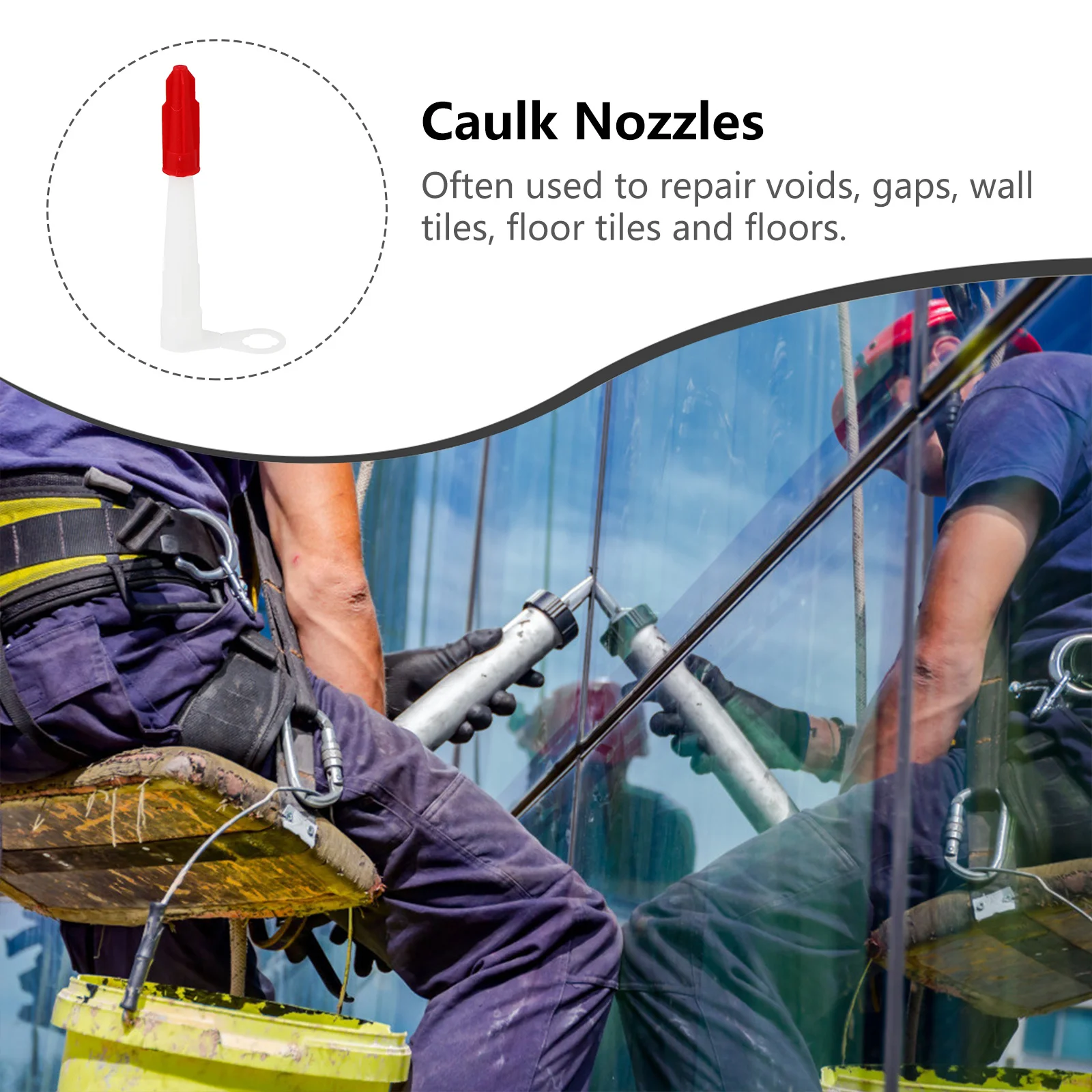 

10Pcs Silicone Tube Nozzles Caulking Device Accessories Durable Reusable Caulk Caps Nozzle Caps for Sealant Silicone Glue