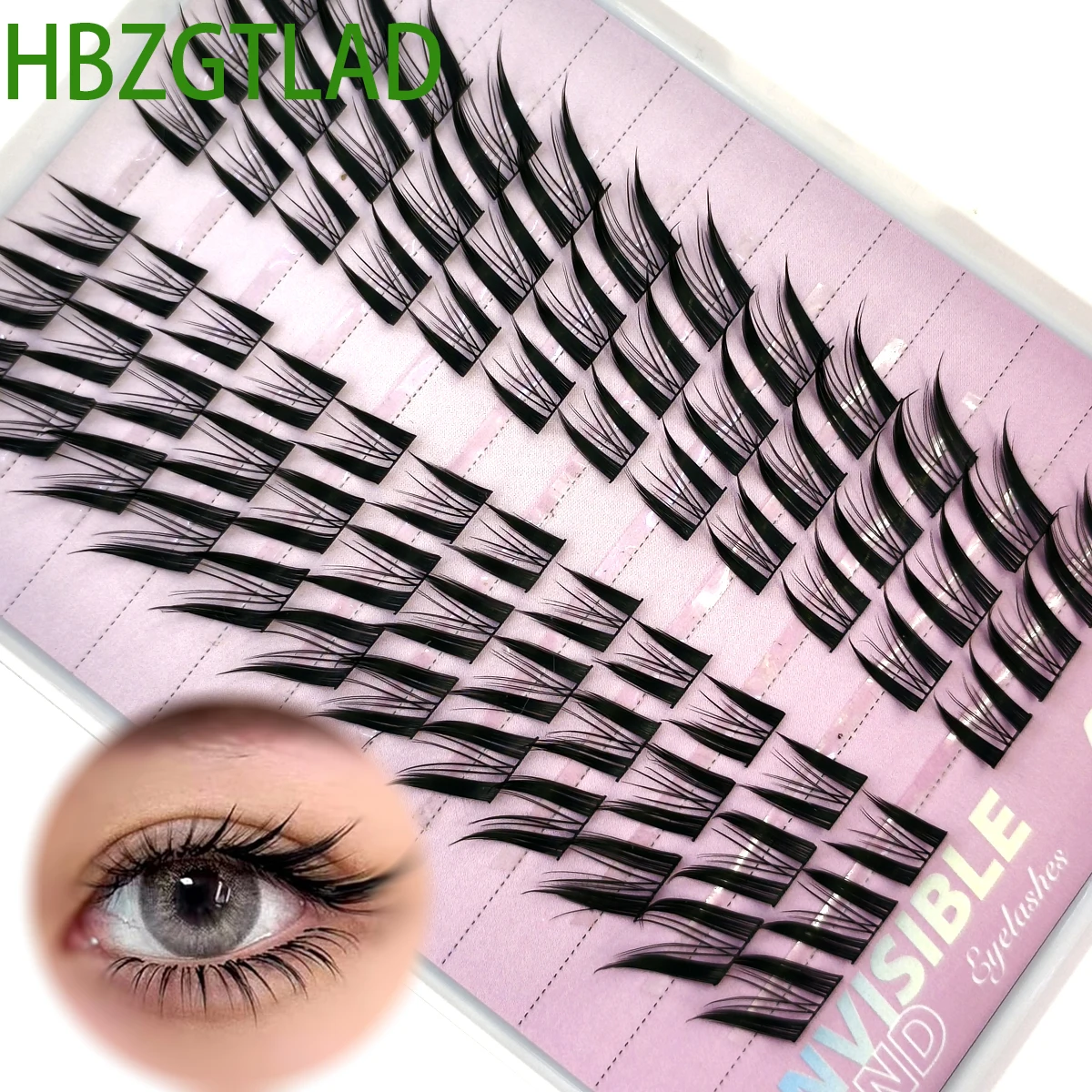 HBZGTLAD 12Rows DIY 72pcs manga Lash Clusters Wispy Eyelash Clusters Natural Look Spiky Cluster Eyelash Extensions  Friendly