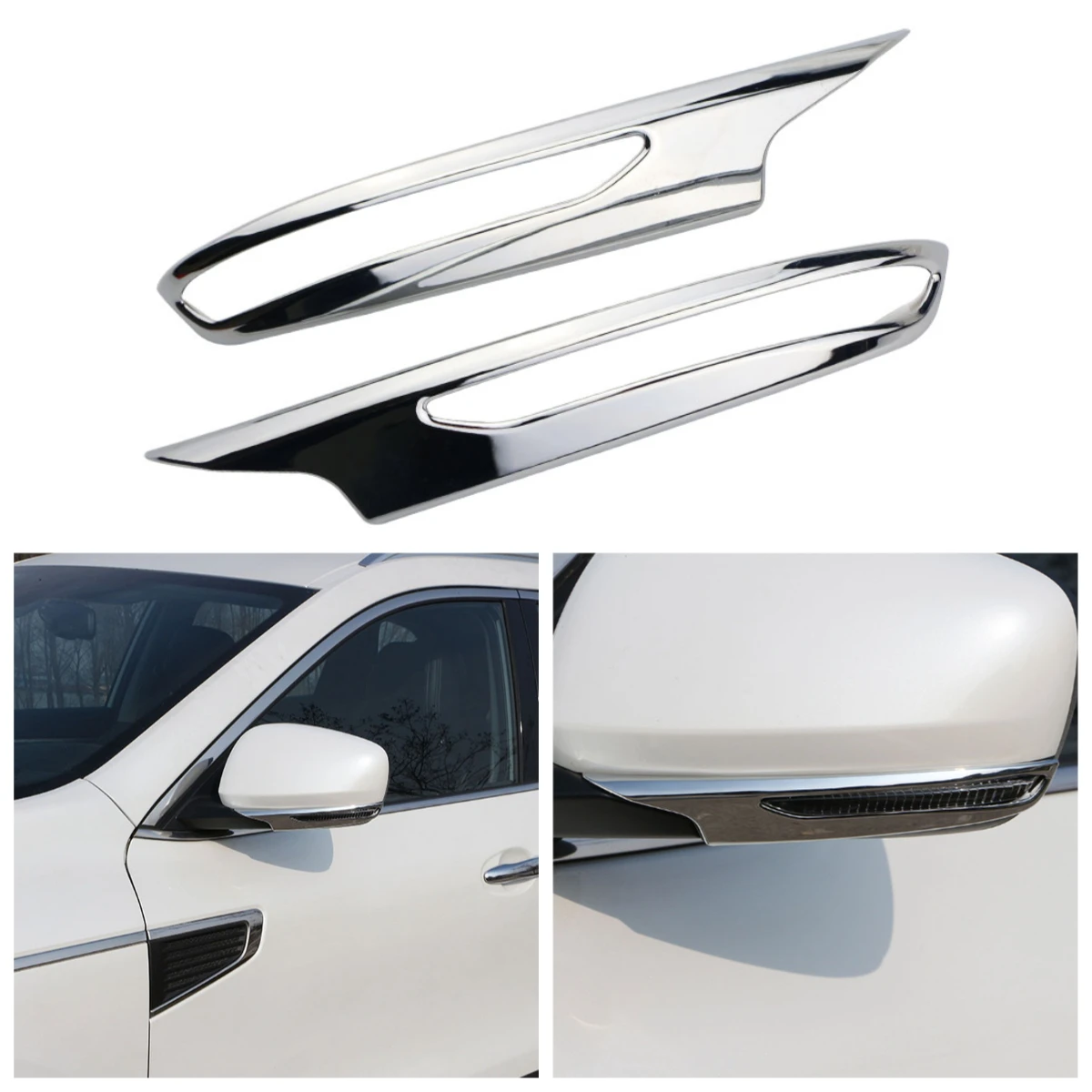 

2 шт., хромированная крышка бокового зеркала заднего вида из АБС-пластика для Renault Koleos 2017 2018 2019 2020 2021 Acc