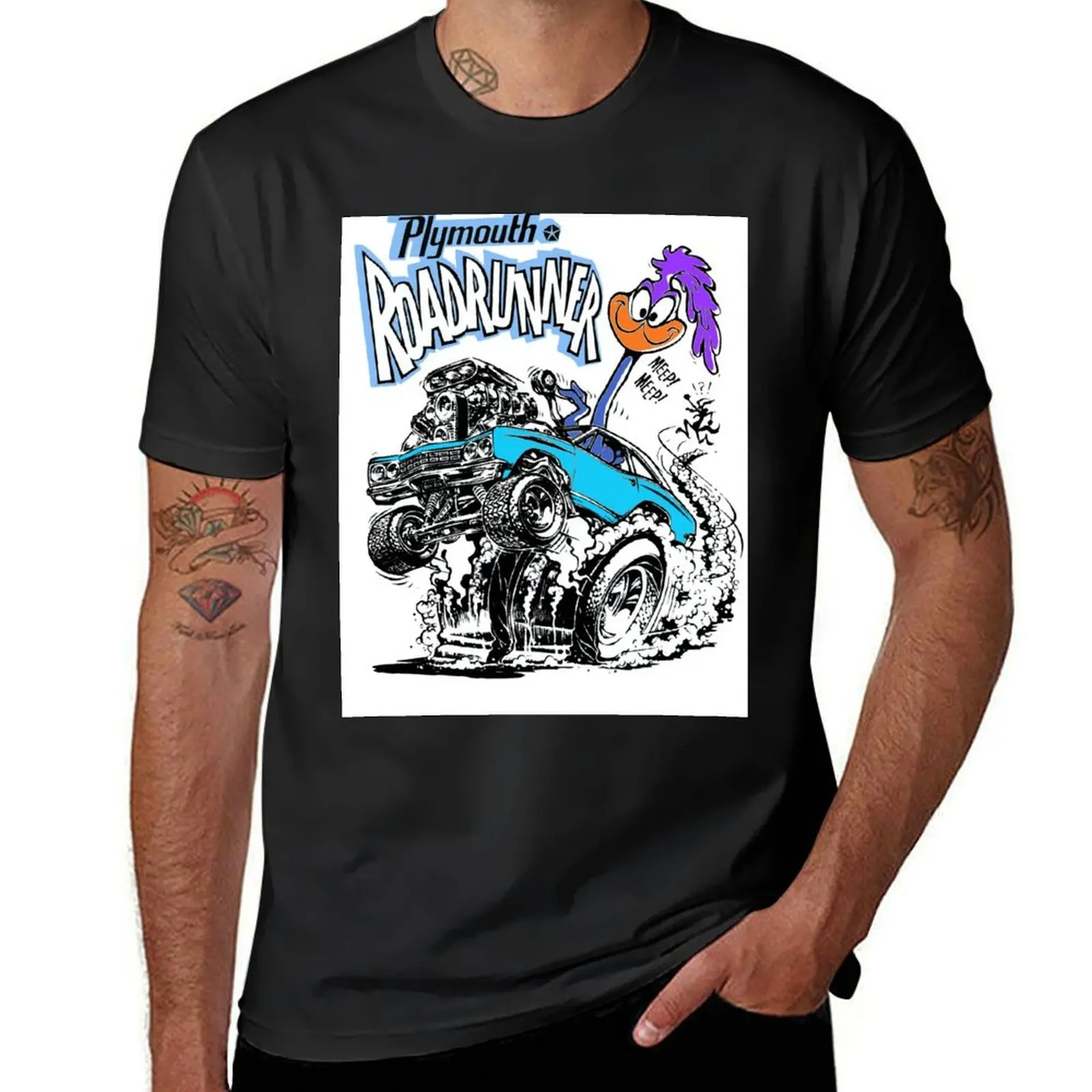 Odd Rods Plymouth Roadrunner - Teal Blue T-Shirt customs design your own vintage clothes vintage oversized men graphic t shirts