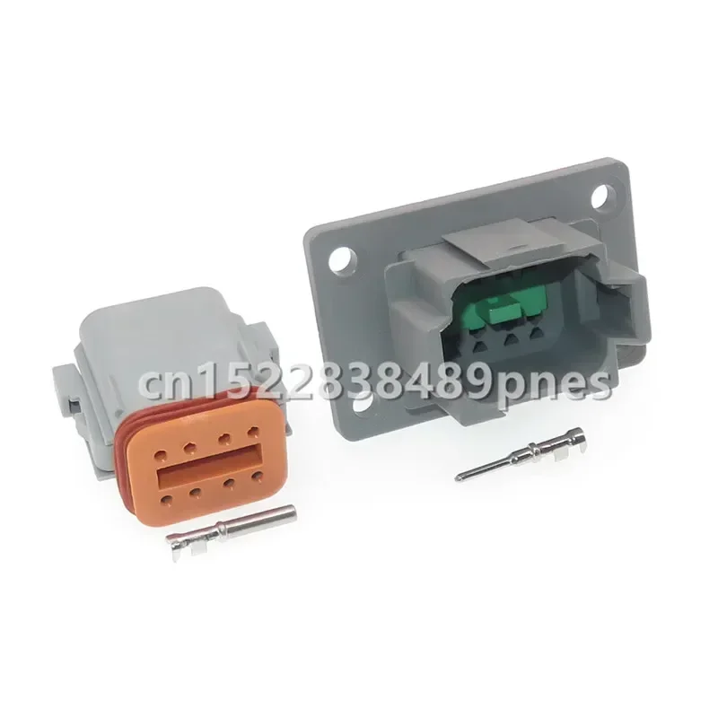 8 Pole DT04-8P-L012 DT06-8S Automotive Large Current Power Sealed Wiring Harness Socket With Flange Wiring Terminal Plug