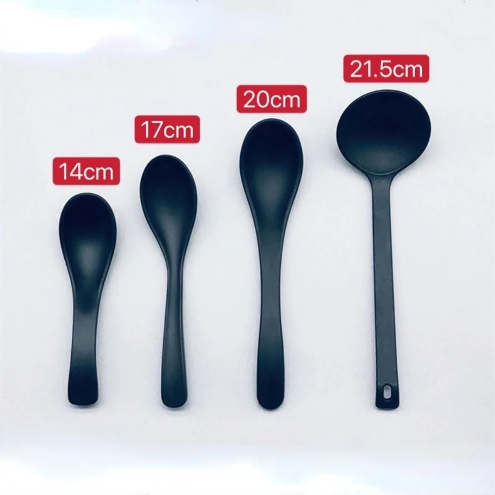 2024 New Style Alloy Black Small Spoon Coffee Spoon Honey Stirring Spoon Children's Tableware Retro Style Creative Alloy Spoons