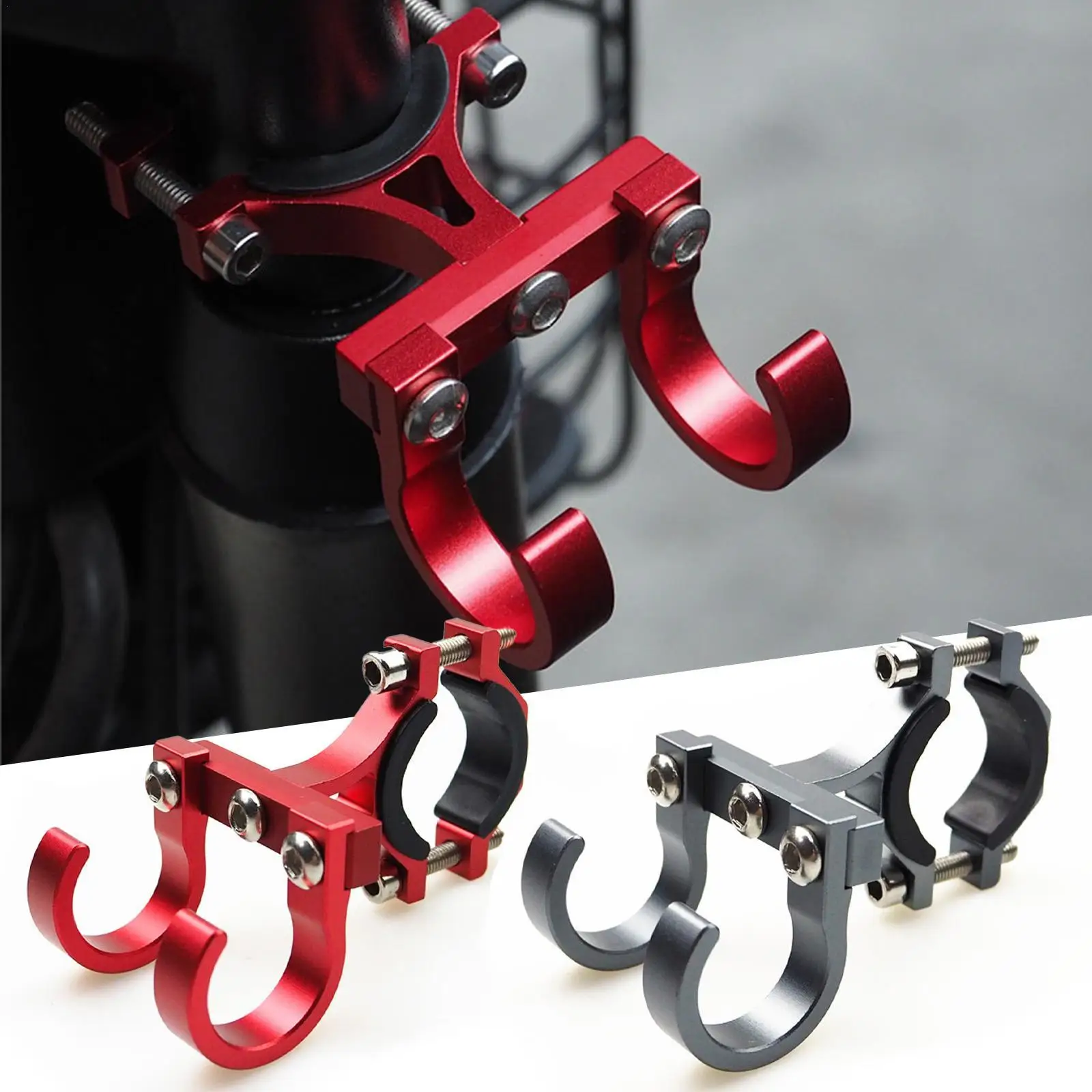 

Electric Scooter Hooks Simple Bike Shelf Tube Storage Hanger Buckle Hooks Hooks Ebikes Portable Double Metal Helmet Rack