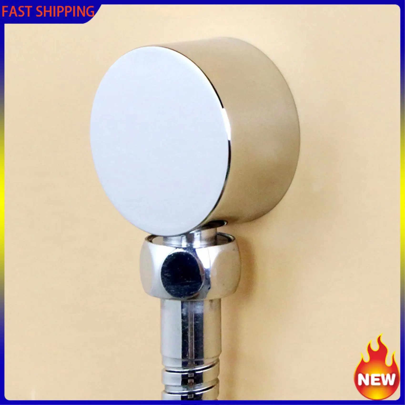 Codo de suministro de pared Trend-5X caliente, accesorios de conector de manguera de ducha de montaje en pared redondo de latón salida de agua G1/2 pulgadas para ducha-plata