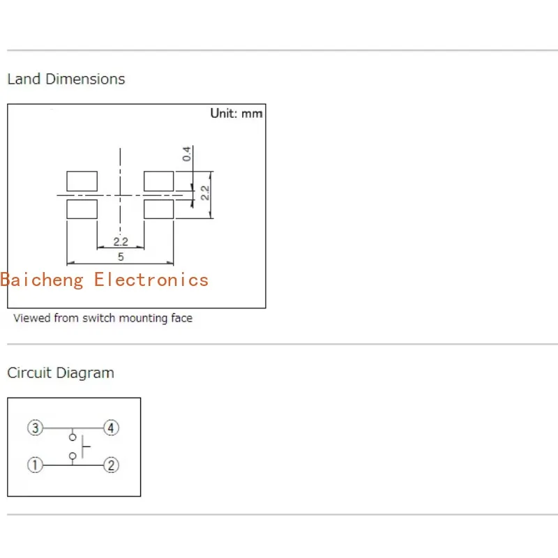 100PCS SKSCLAE010 Little Turtle Touch Patch 4-poliger Telefon-Tablet-Seitentastenschalter