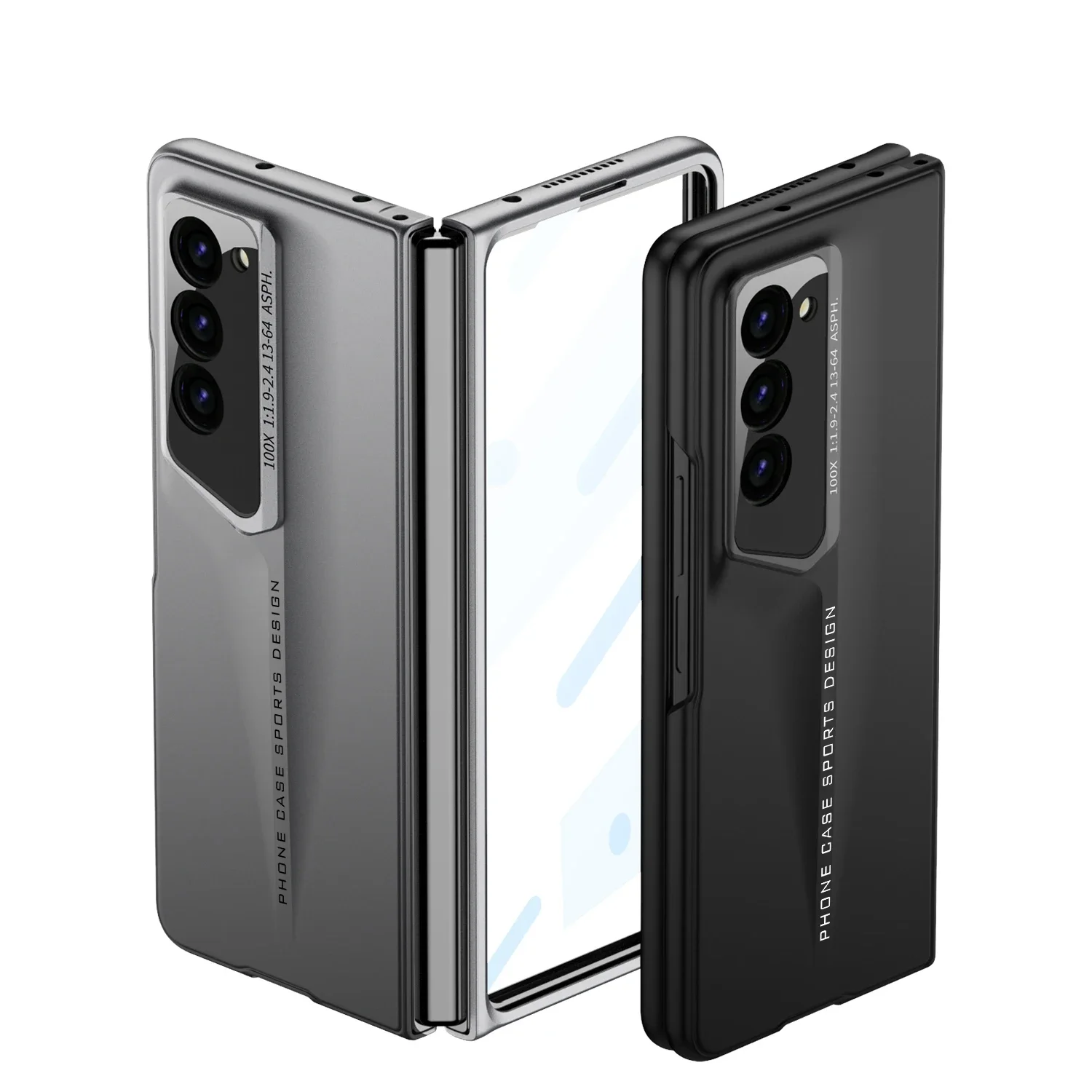 GKK-Original Case for Samsung Galaxy Z Fold 6, Shockproof Armor Case, Outer Screen Glass, Plastic Matte Cover for Galaxy Z Fold