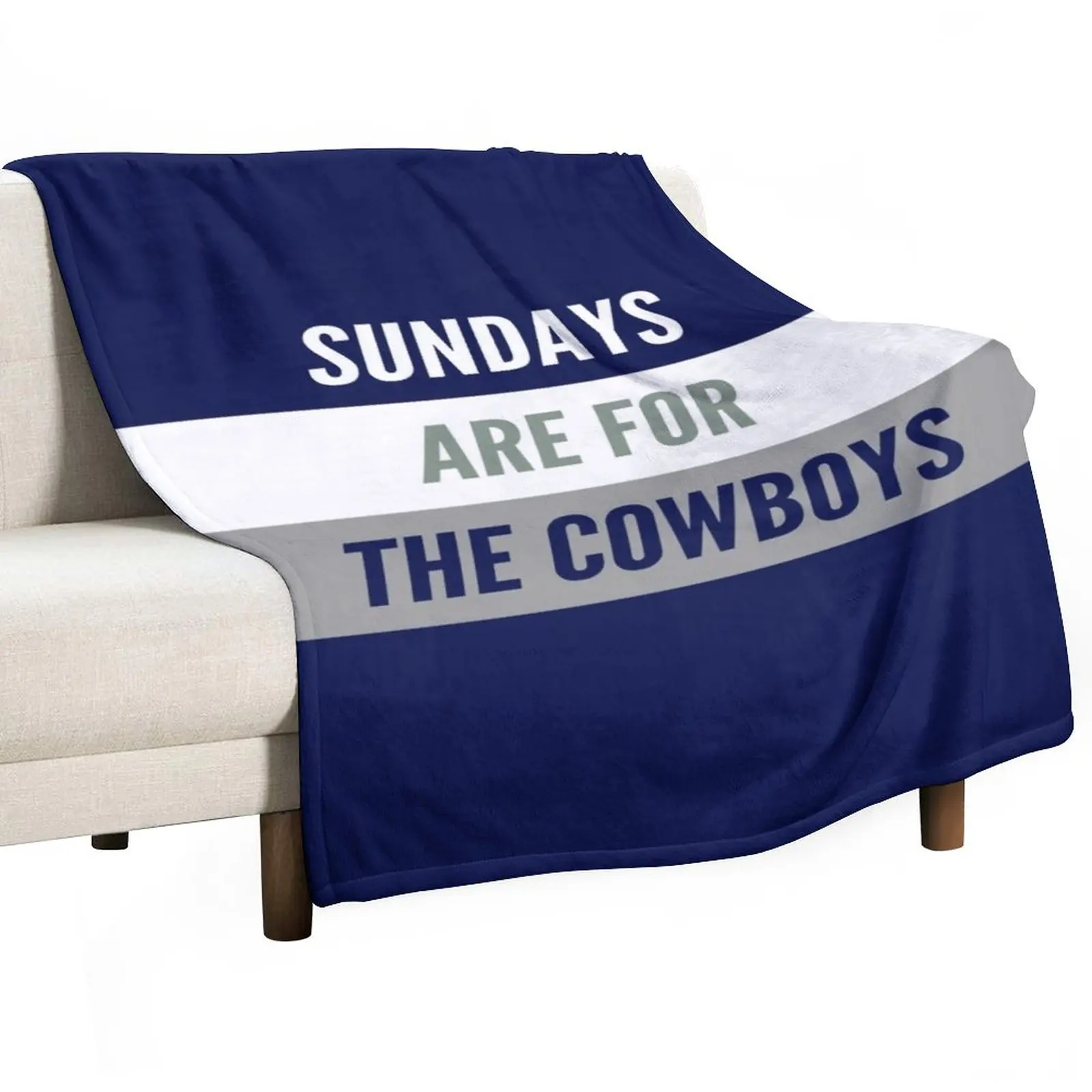 

SUNDAYS ARE FOR THE COWBOYS Throw Blanket Bed linens Luxury St Blankets