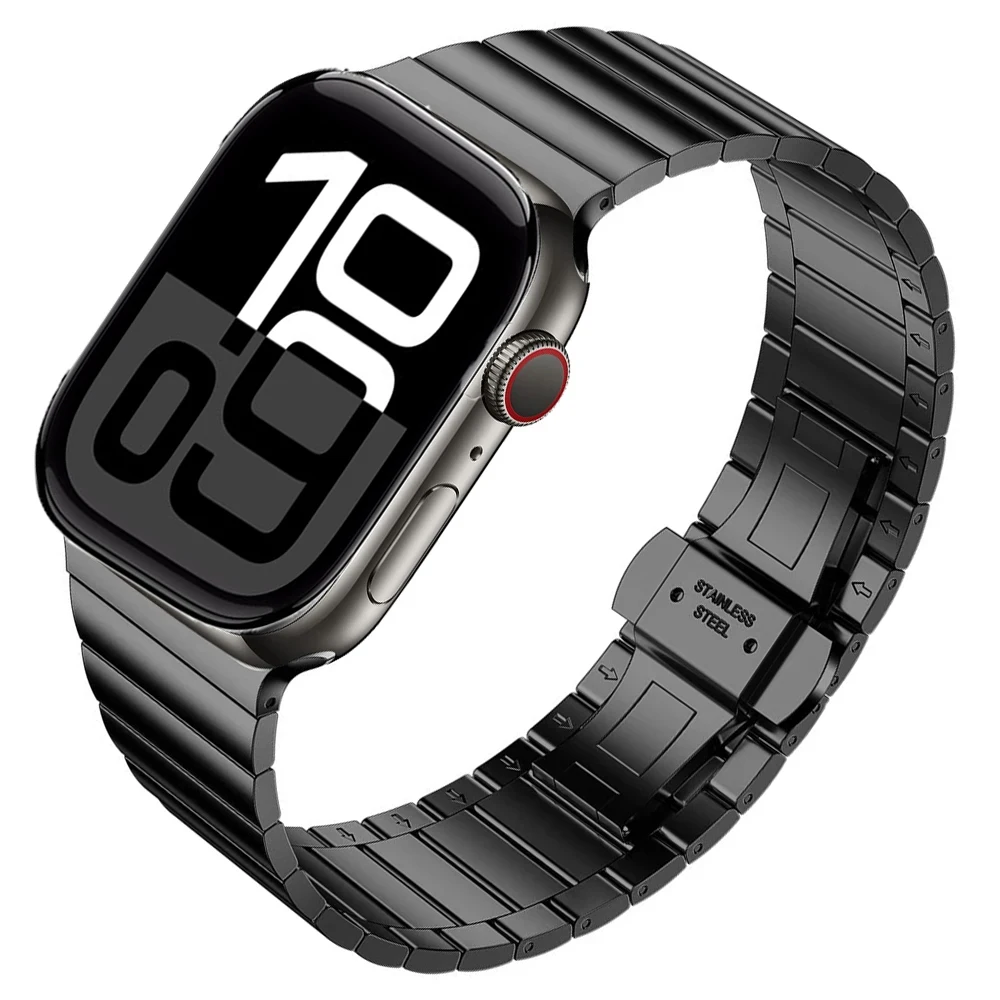 Metal Strap for Apple Watch Ultra 49mm 10 42mm 46mm 9 8 7 45mm 41mm Stainless Steel Bracelet Strap for Iwatch 6 5 4 SE 44mm 40mm