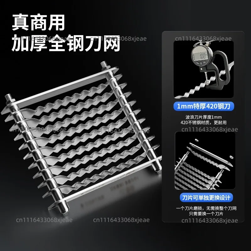 Commercial wolf tooth potato fries machine vegetable cutter potato wave cutting wolf tooth potato dicing machine