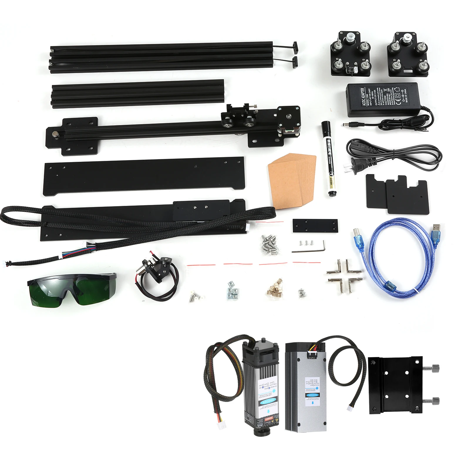 Laser Carver Metal Marking Engraving Machine Set Metal Marking Engraving Machine Set With 20W Aluminum Alloy Marking Module