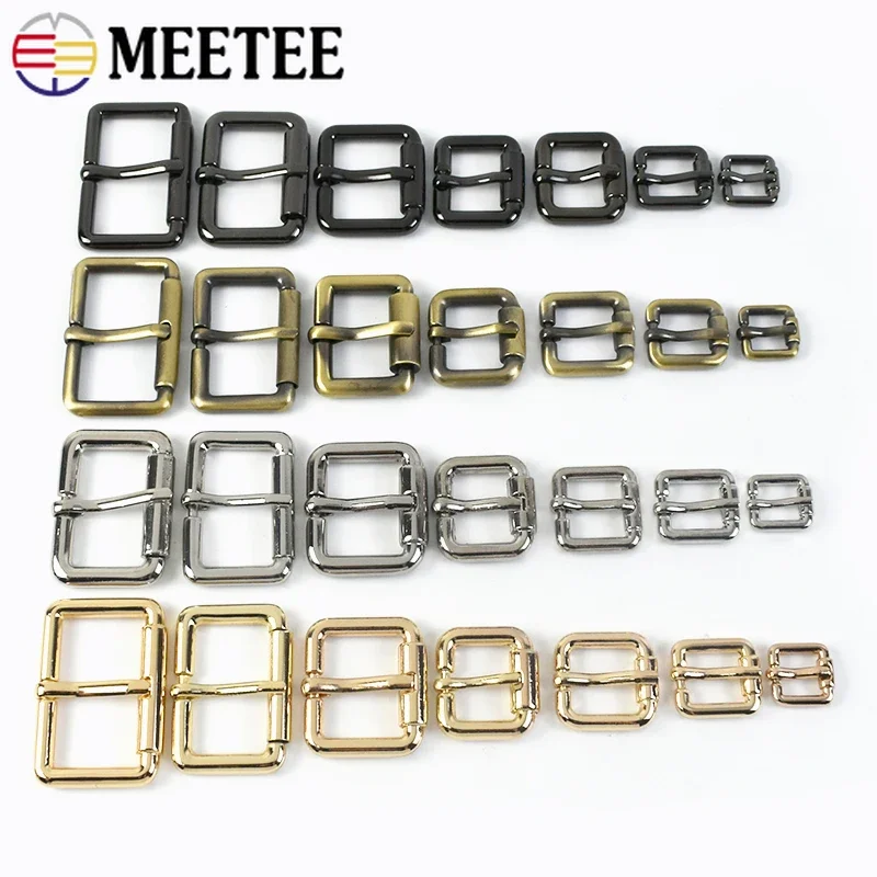 5Pcs 13-38mm Metal Bag Buckles for Strap Belt Pin Buckle Roller Leather Clasp Webbing Adjuster Hook DIY Hardware Accessories