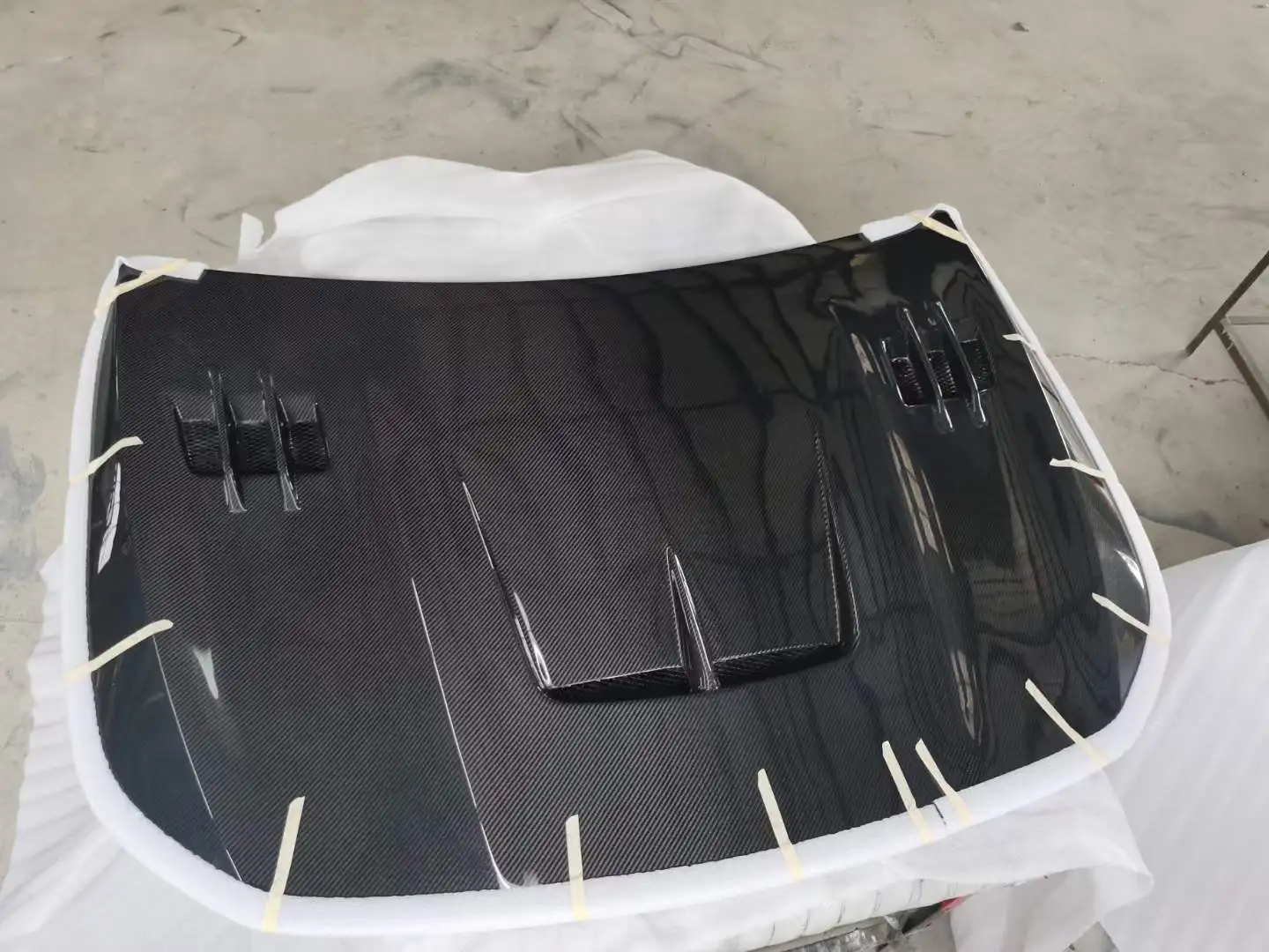 New Carbon Fiber Hood with Vent for Mercedes-Benz W118 CLA/W177 A-Class | V Style Replacement | OEM-Style Fit | Includes Bolts
