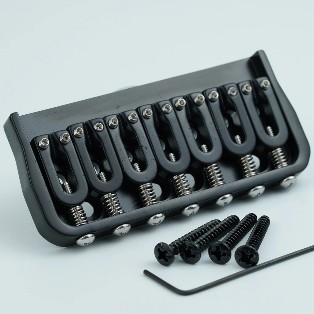 Puente de Guitarra de Acero de 7 Cuerdas Estilo HS, Espaciado de Polos de 10.5mm, para Reemplazo de Guitarra Eléctrica