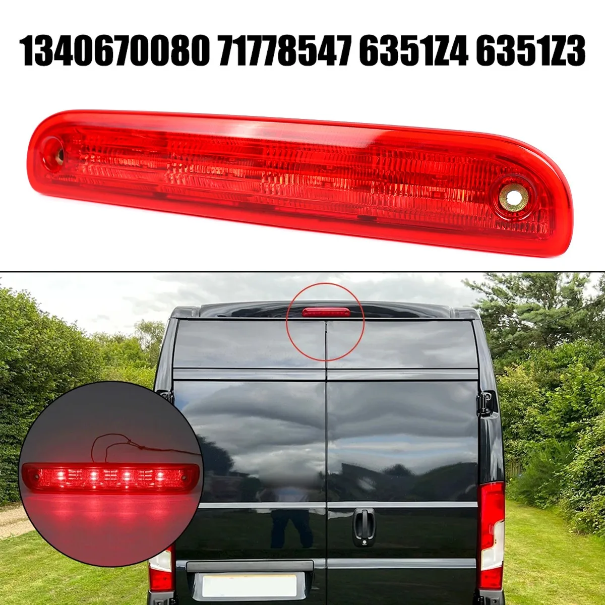 Brake Lights For Fiat Ducato 3 Citroen Relay 2 LED Rear High Level 3rd Brake Tail Light 2007-2023 Diesel Bus Chassis Cab Replace