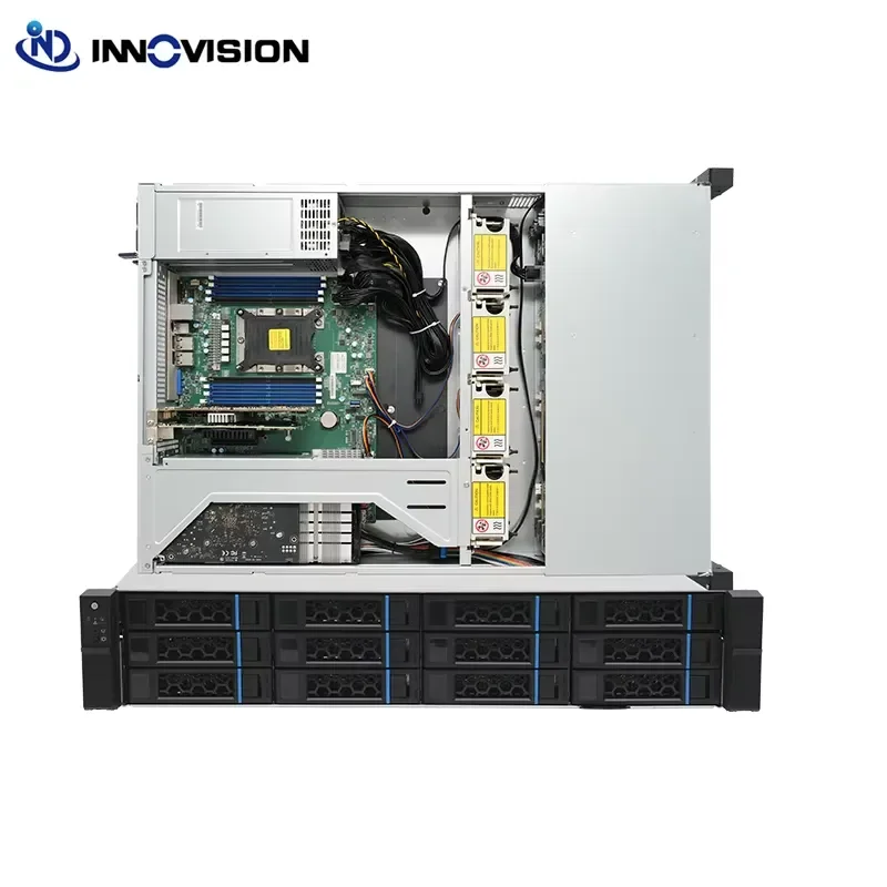 BOLRZO Advanced 2U Rackmount NAS Storage Server Chassis EATX main board Dual Redundant Power Supply PCIe 5.0 MCIO Hot Swap BP