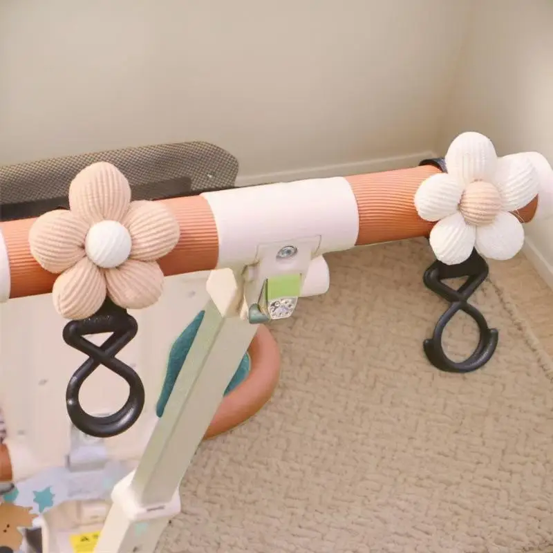 Kait Kereta Dorong Bayi Motif Bunga Manis, Gantungan Tas Payung untuk Kereta Anak, Pengait Penyimpanan Perlengkapan Bayi