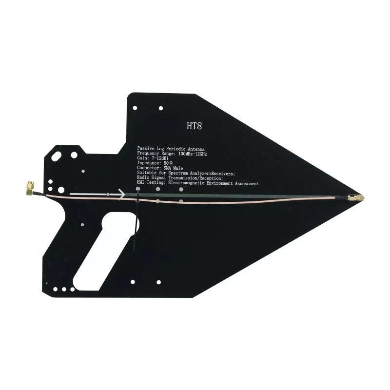 For HT8 Log‑Periodic Broadband Antenna 0.1‑12GHz EMC Testing Antenna for Signal Receiving Transmitting Measurement